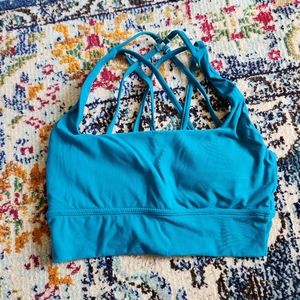 BuffBunny Revolution Strappy Sports Bra - Teal - Small